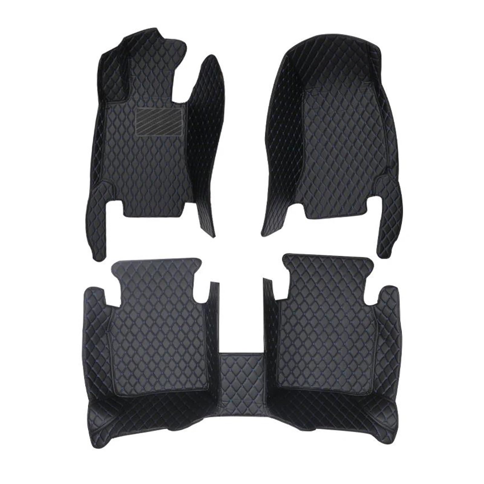 Auto-Fußmatten Auto Innenausstattung Auto Fußmatte Für Mazda CX9 2007 2008 2009 2010 2011 2012 2013 2014-2015 Automatten(Komplettset-Schwarz Blau) von CIMIUS