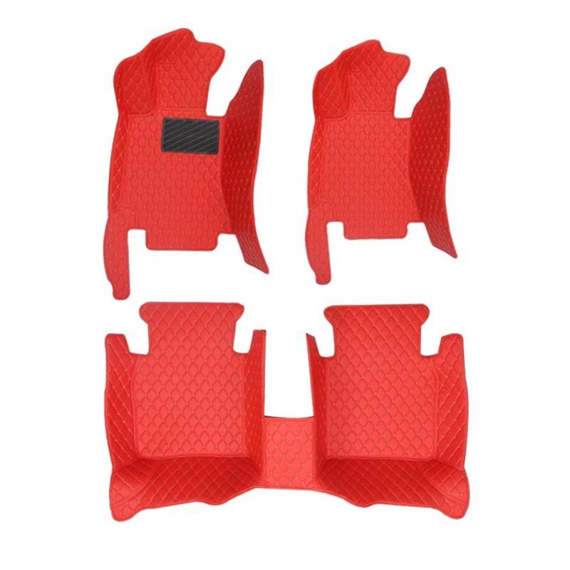 Auto-Fußmatten Für Astra J 2010 2011 2012 2013 2014-2015 Autozubehör 1 Set Autofußmatten Automatten(Komplettset-Rot) von CIMIUS