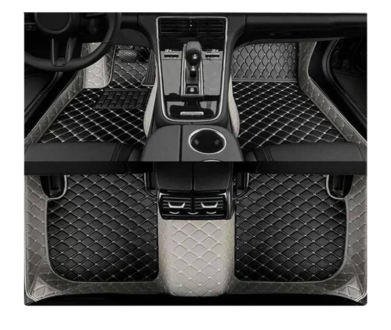 Auto-Fußmatten Für Peugeot 207 2009 2010 2011 2012 2013-2014 Innenraum Autozubehör Auto Fußmatte Automatten(Braungrau 5 Sitz) von CIMIUS