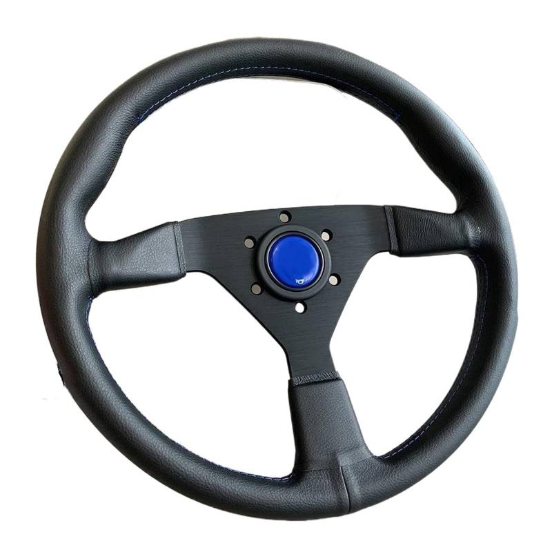 Auto Universalmodell 14 Zoll 350 Mm Lenkrad Racing Drifting Lenkrad Zubehör(BLAU) von CIMIUS