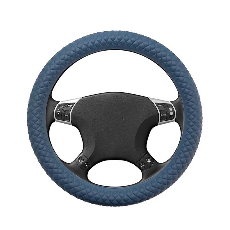 Auto Universelle Lenkradabdeckung Geeignet Für Lenkrad Mit 38 cm Durchmesser Schützende Dekorationsabdeckung Zubehör(Navy Blue) von CIMIUS