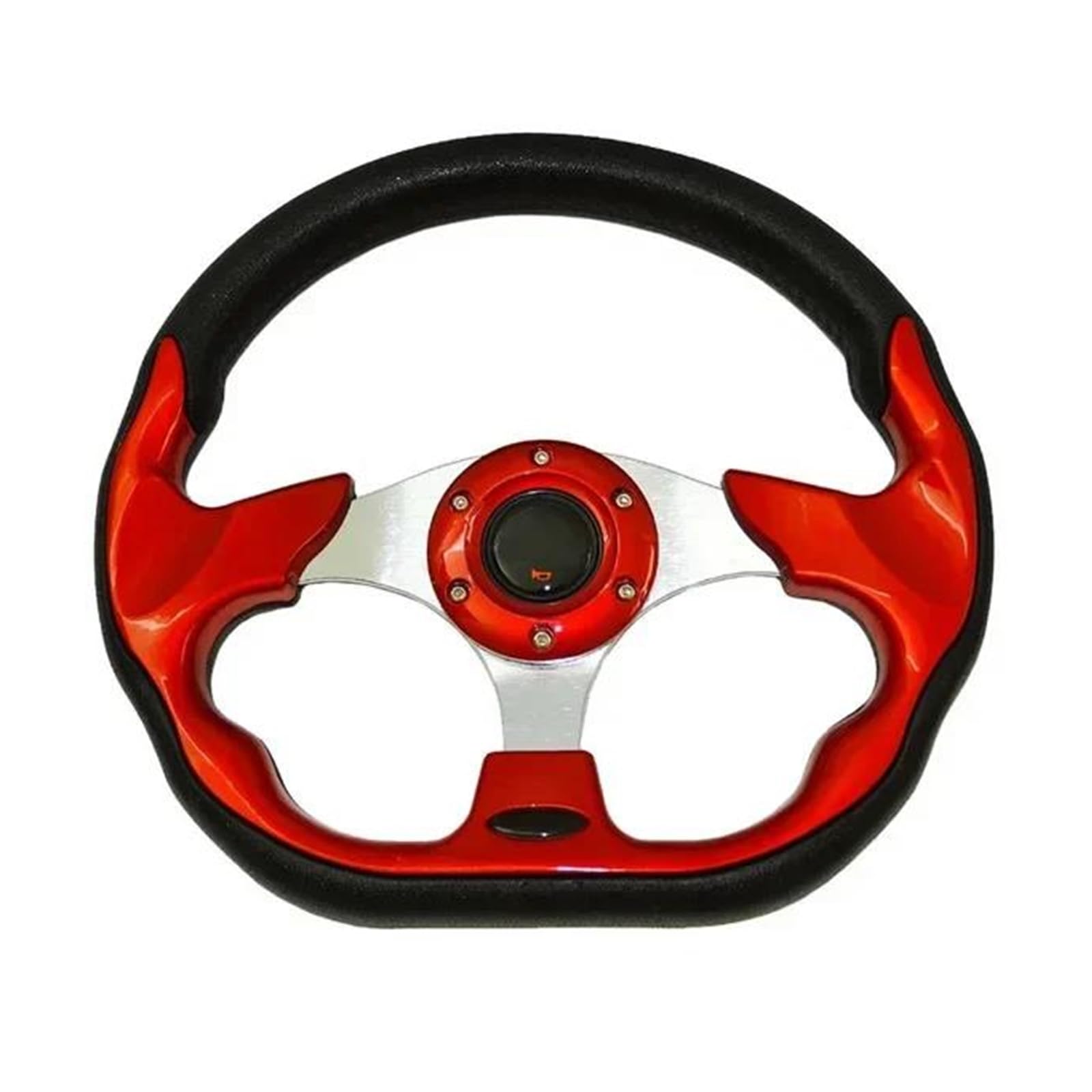 Auto Universelles Auto Rennsportlenkrad Mit Hupenknopf 13 Zoll 320 Mm Lenkrad Zubehör(Rot) von CIMIUS