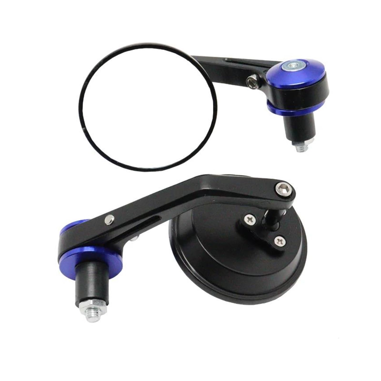 CIMIUS Für Vespa Für Sprint Für Primavera GTV GTS LT S LX LXV 50 125 250 300IE 360° Aluminium Lenker Rückspiegel Für Motorrad Motorradspiegel-Set(BLAU) von CIMIUS