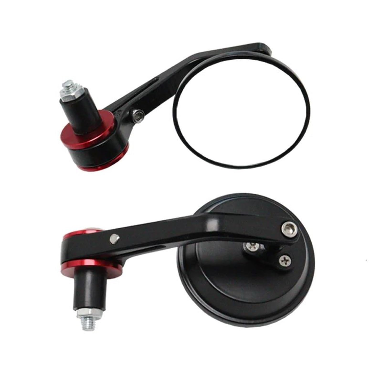 CIMIUS Für Vespa Für Sprint Für Primavera GTV GTS LT S LX LXV 50 125 250 300IE 360° Aluminium Lenker Rückspiegel Für Motorrad Motorradspiegel-Set(Rot) von CIMIUS