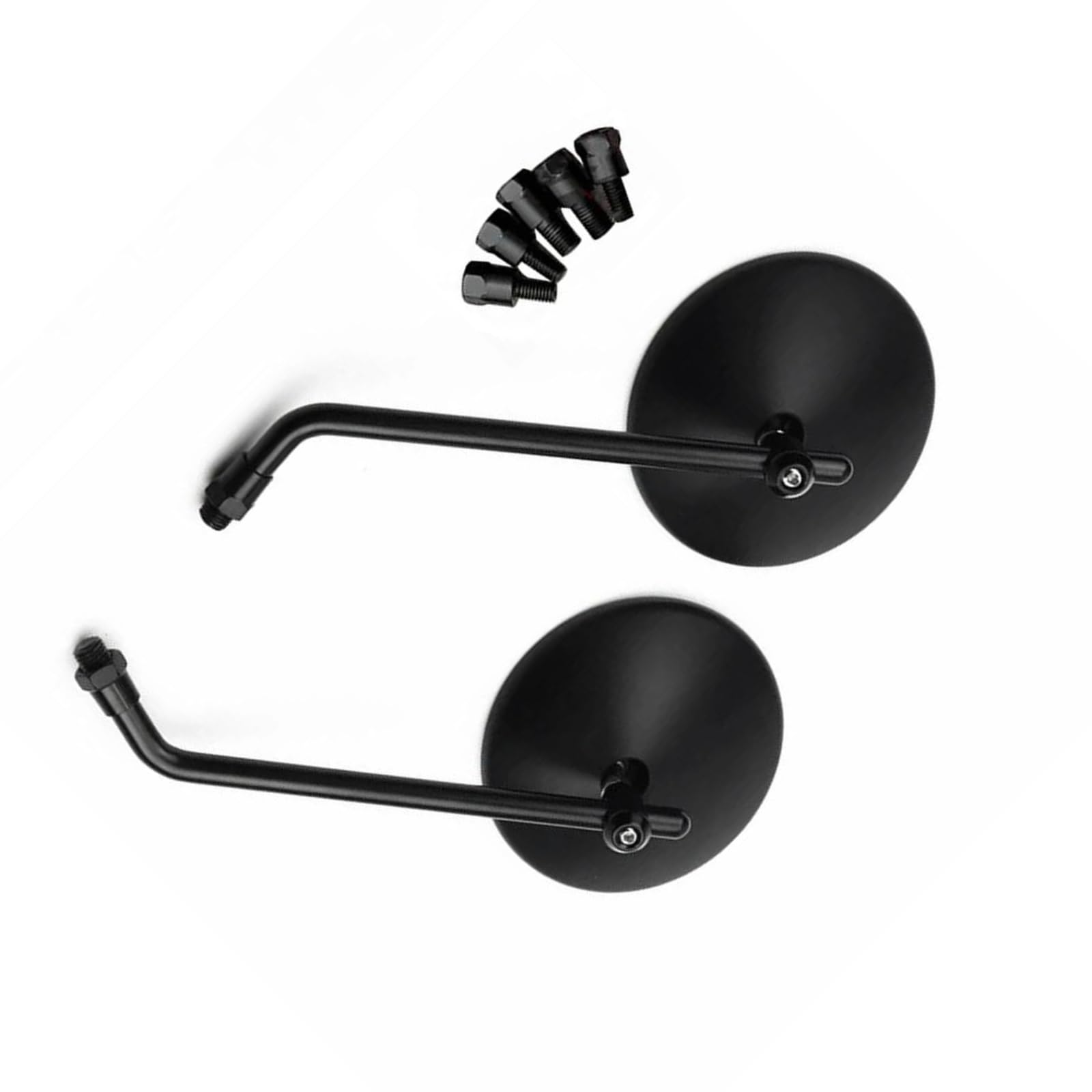 CIMIUS Schwarze Motorrad Rückspiegel,runde Cafe Racer Seitenspiegel 10 Mm Für Piaggio Chopper Cruiser Cafe Racer Bobber Motorradspiegel-Set(Schwarz) von CIMIUS