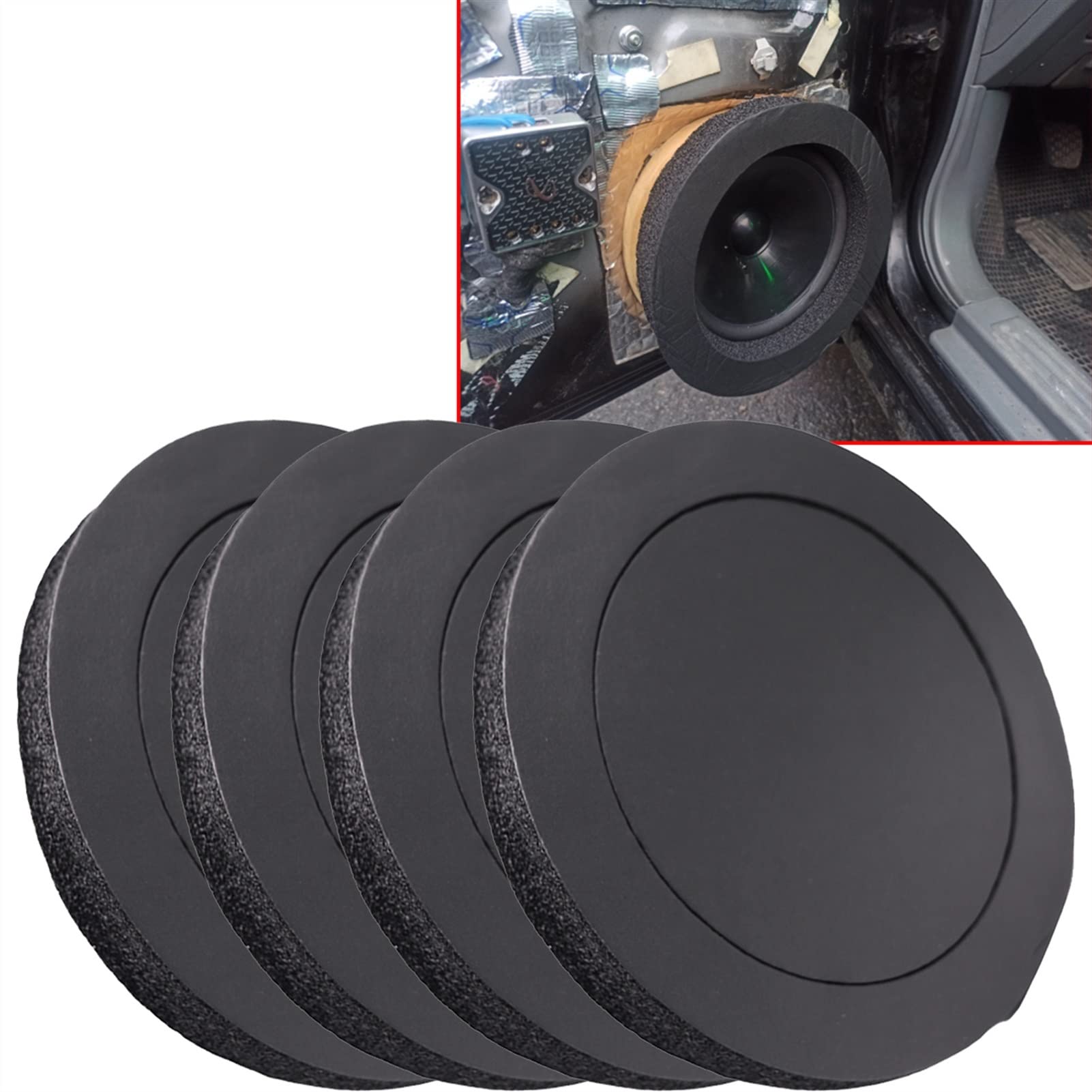 Schalldämpfendes Material für Auto, Lautsprecher, Ring, Bass, Schalldämmung, Baumwolle, selbstklebend, für Forte 5 Optima Niro Enhancer Kit, SoundSkins Auto-Styling (Farbe: 2 Stück) von CIRCIR