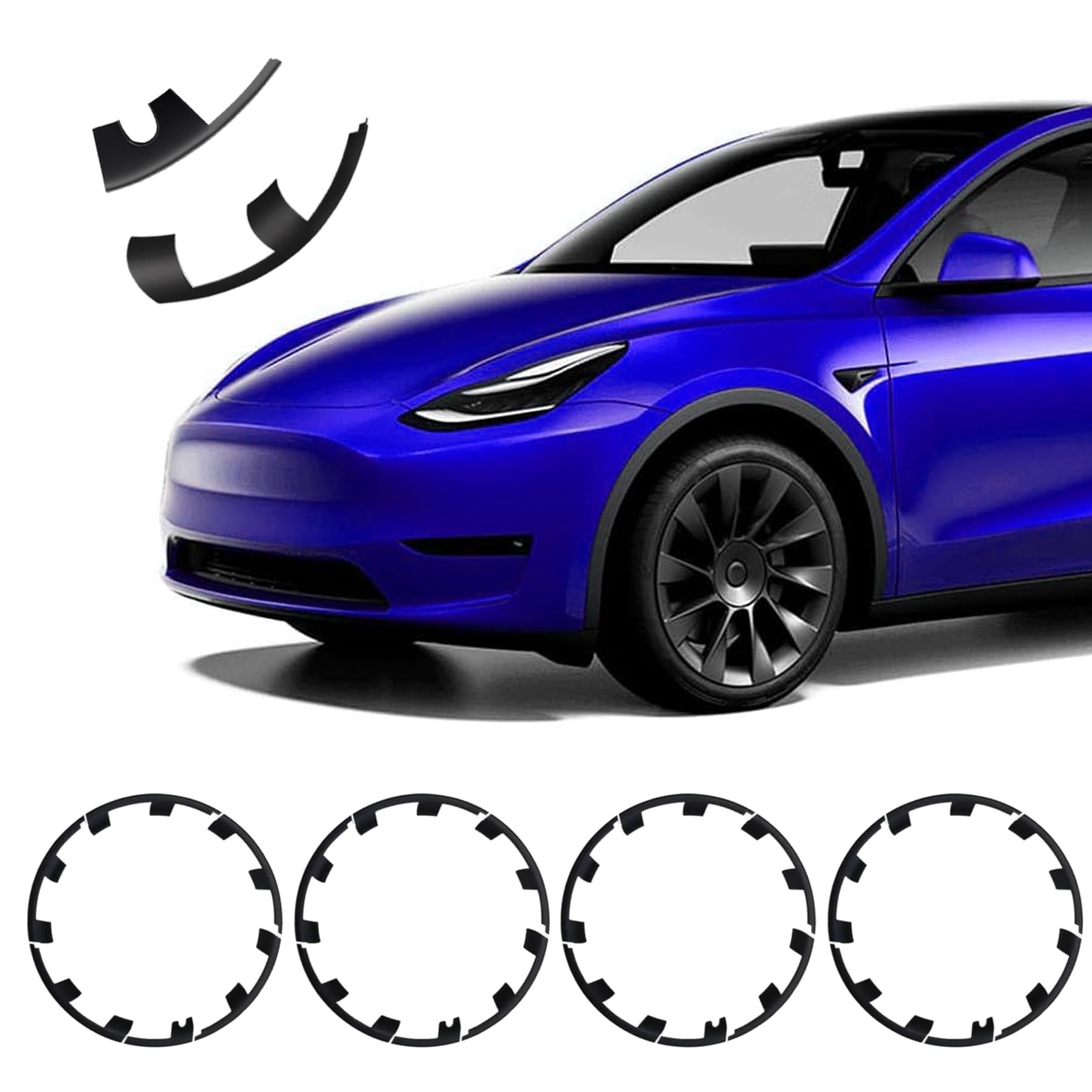 Felgenschutz 21 Zoll Kompatibel mit Tesla Model Y, 21 Zoll Felgenrand-Schutz ABS Felgenschutz Felgendeckel, Autoschutz Felgen-Nabenkappen-Abdeckung Nabenschutz Felgenabdeckung für Model Y 2021-2024 von CISSIYOG