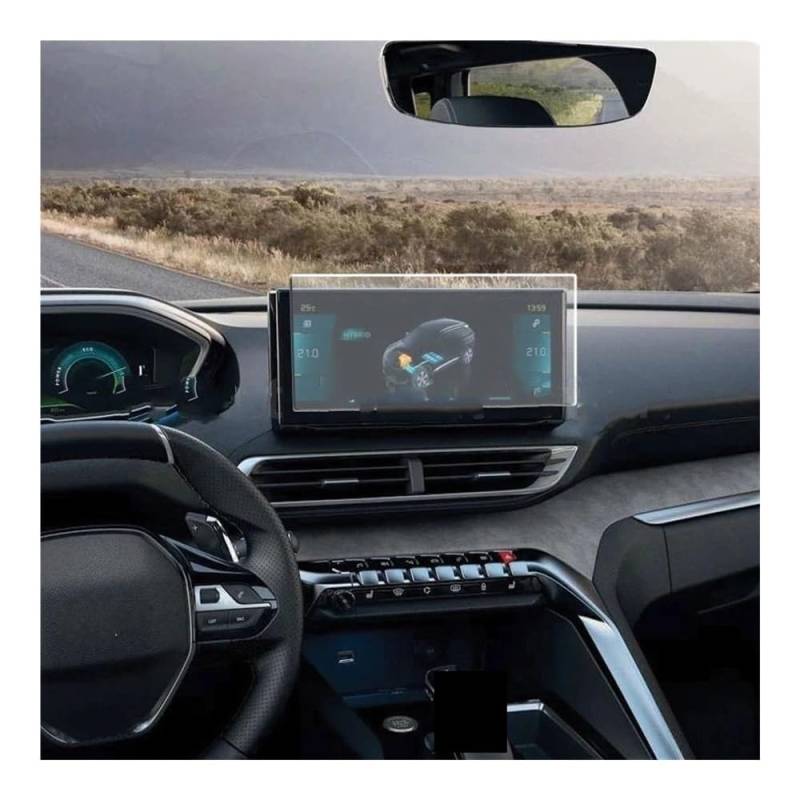 Auto Navigation Schutzfolie Auto Gehärtetes Glas Bildschirm Schutz Film Aufkleber Dashboard Schutz Für Peugeot Für 3008 2021 GPS Schutzfolie von CJHGD