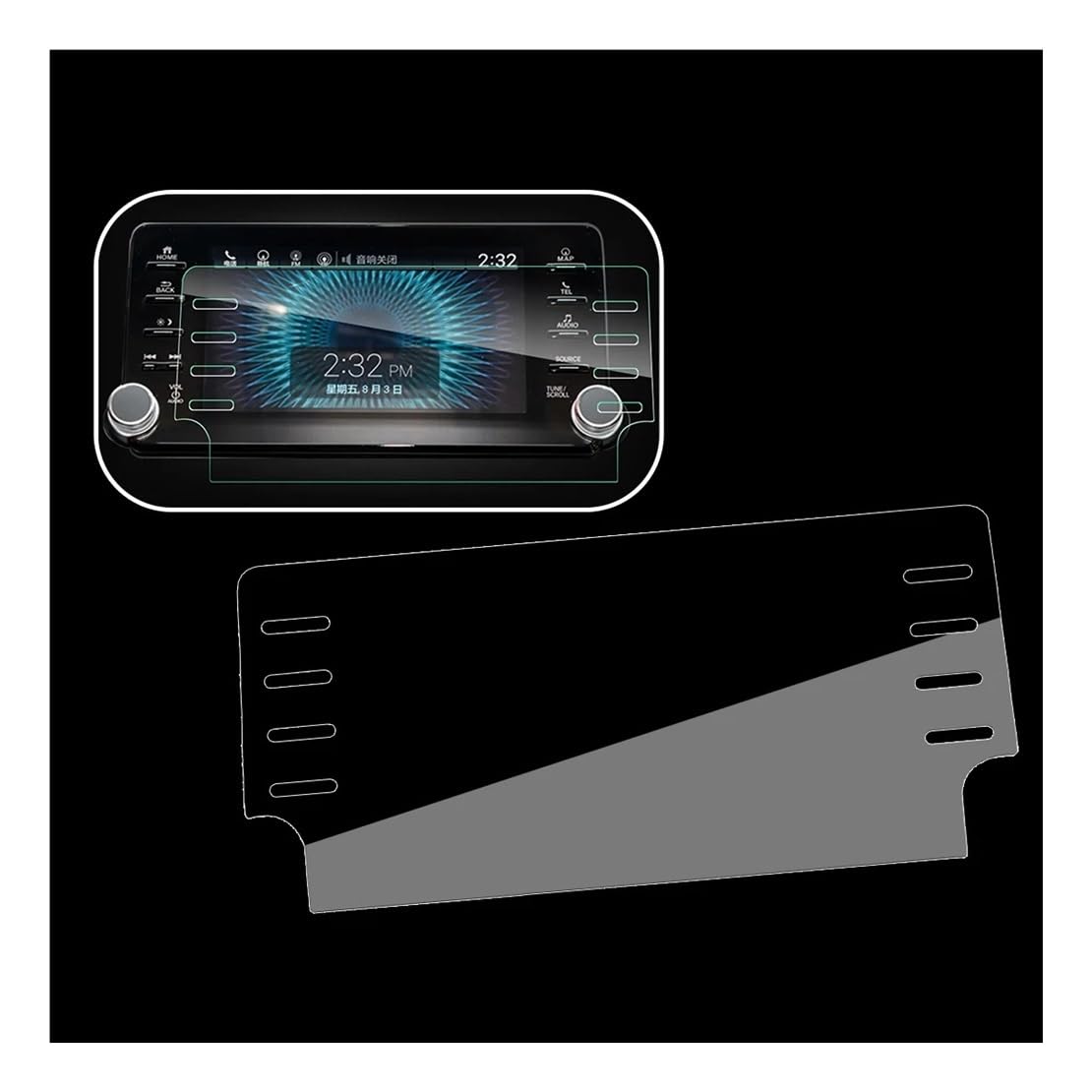 Auto Navigation Schutzfolie Auto Navigation GPS Screen Protector Gehärtetes Glas Für Accord Für Für LX Für Sport Für Touring 2018-2022 GPS Schutzfolie von CJHGD