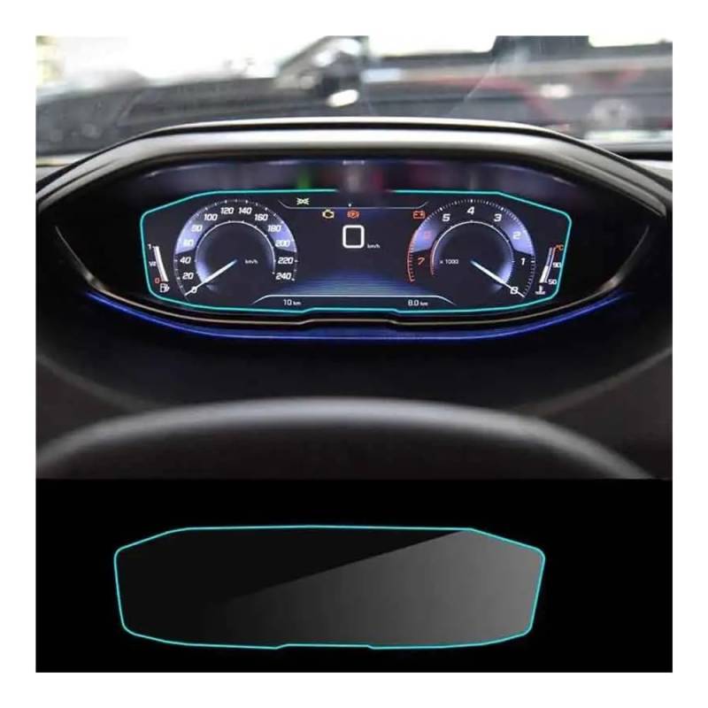 Auto Navigation Schutzfolie Auto Navigation Gehärtetes Glas Bildschirm Schutz Film Aufkleber Dashboard Schutz Für Peugeot Für 3008 Für 5008 2017-2020 GPS Schutzfolie von CJHGD