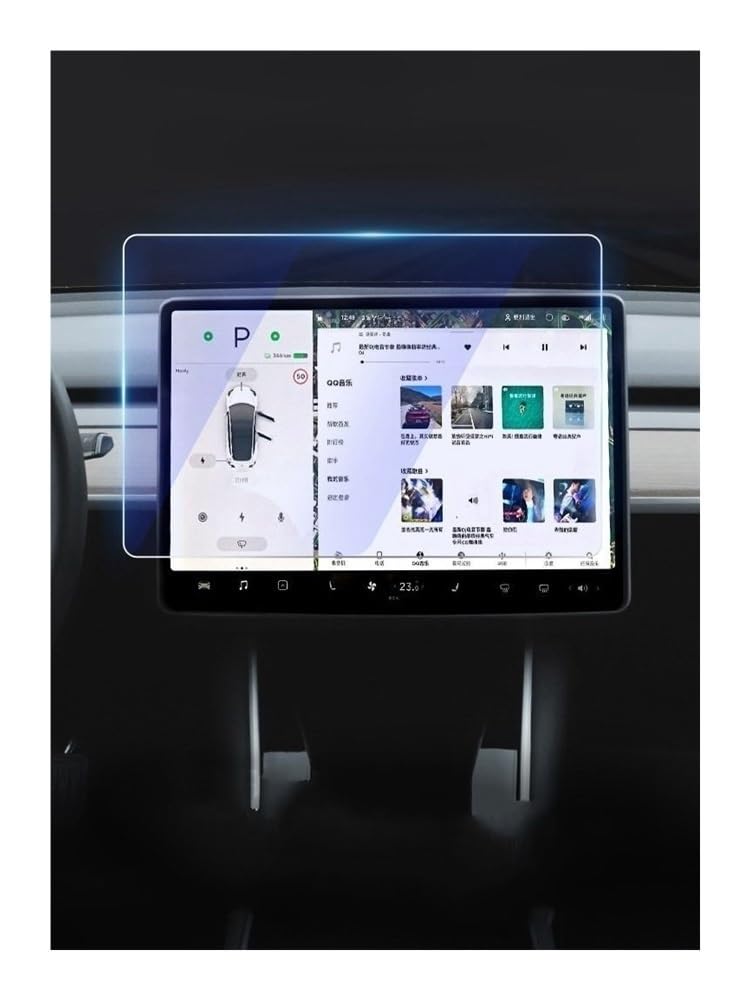 Auto Navigation Schutzfolie Displayschutzfolie Aus Gehärtetem Glas Für Modell3 Für ModellY Für Modell X 2023 2022 2021, Zubehörfolienschutz GPS Schutzfolie von CJHGD