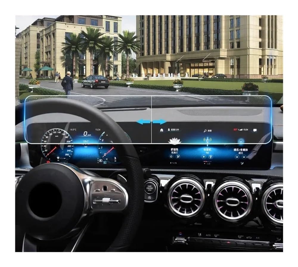 Auto Navigation Schutzfolie Für Benz Für A Klasse Für W177 Für A180 Für A200 Auto Bildschirm Film Dashboard Schutz Film Gehärtetes Glas Displayschutzfolie GPS Schutzfolie von CJHGD