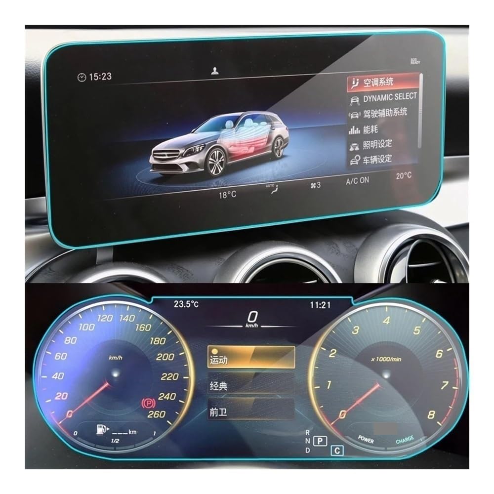 Auto Navigation Schutzfolie Für Benz Für C-klasse Für W205 2019 2020 Auto Navigation Gehärtetes Glas Display-schutzfolie Aufkleber Schutz GPS Schutzfolie von CJHGD