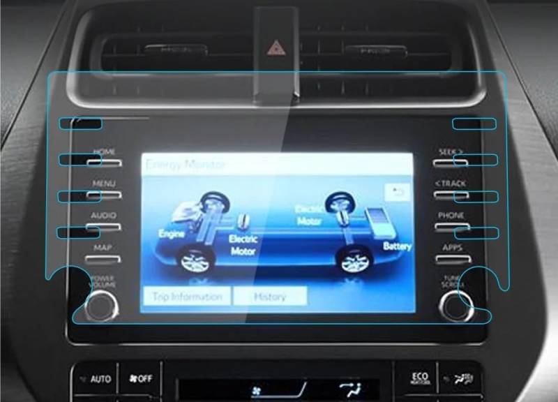 Auto Navigation Schutzfolie Für Für Prius 2019-2023 Screen Protector Gehärtetem Glas Schutz Film Navigator Schutz Film GPS Schutzfolie von CJHGD