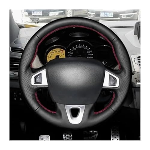 CJHGD Auto-Lenkradabdeckungen Auto Lenkrad Abdeckung PU Trim Für Megane 3 2008-2016 Für Scenic 3 Für Kangoo 2 Für Fluence (ZE) von CJHGD