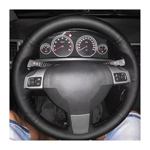 CJHGD Auto-Lenkradabdeckungen Auto-Lenkradabdeckung Aus Schwarzem PU Für Opel Für Astra (H) Für Vauxhall Für Signum Für Vectra (C) 2005–2009 Für Zaflra (B) 2005–2014 von CJHGD