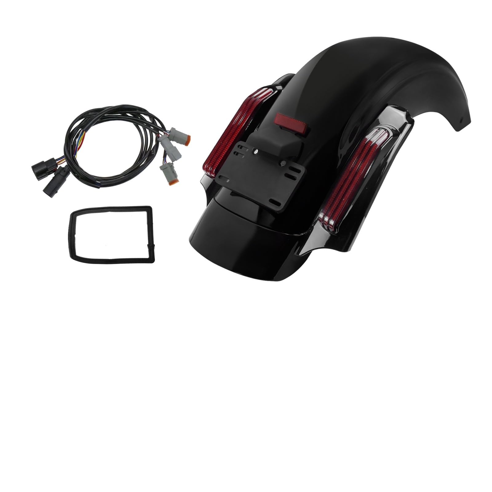 Kotflügelverlängerung Motorrad-CVO-Style-Hecksystem-Verlängerungsblenden-Set für Ha&rley Touring Road Street Glide FLHR FLH 2014–2023 KotflüGel Extender von CJHGD