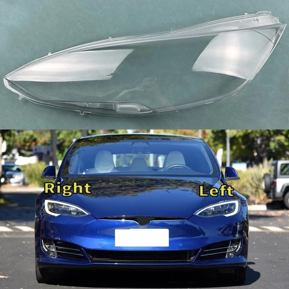 Scheinwerfer Glass Lampshade Für Modell S 2014-2022 Auto Front Scheinwerfer Abdeckung Scheinwerfer Lampenschirm Kopf Lampe Licht Abdeckungen Glas Objektiv Shell Caps Auto Lens Headlight Cover von CJHGD