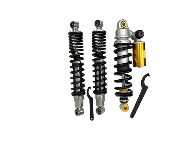 Spring Shock Absorber 1 Satz Hochleistungs-Stoßdämpfer mit schwarzer Feder vorne und hinten für Ya&maha für Banshee für YFZ 350 1987–2010 von CJHGD