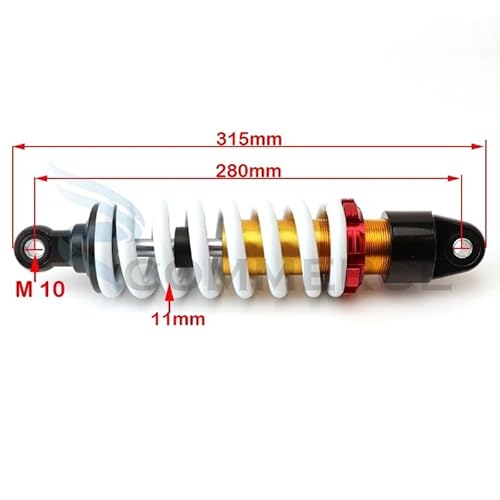 Spring Shock Absorber 260mm 270mm 280mm Stoßdämpfer Hinten Suspension Für BBR CRF 110cc 125cc ATV Dirt Pocket Bike Quad von CJHGD