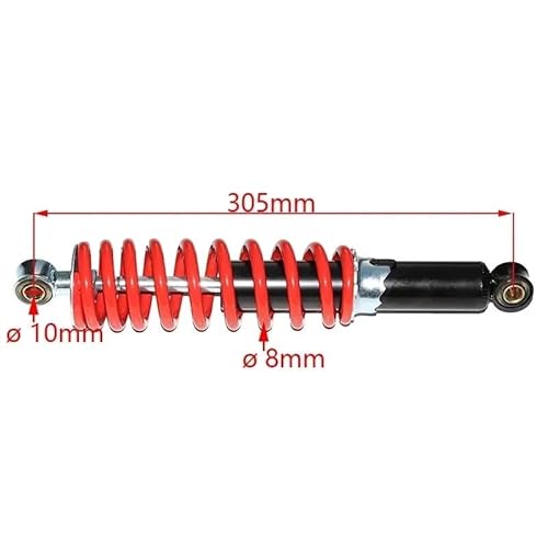 Spring Shock Absorber 305 mm vorderer Stoßdämpfer, 325 mm hinterer Stoßdämpfer, geeignet für 50 cc 70 90 110 125 cc für Offroad-Fahrrad für ATV-Kart von CJHGD