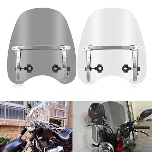 Windschutzscheibe Motorräder Motorrad Lenker Windschutzscheibe Windschutz Für Ha&rley Da&vidson Für Sportster Für Dyna Glide Für Softail 883 X48 Für Du&Cati von CJHGD