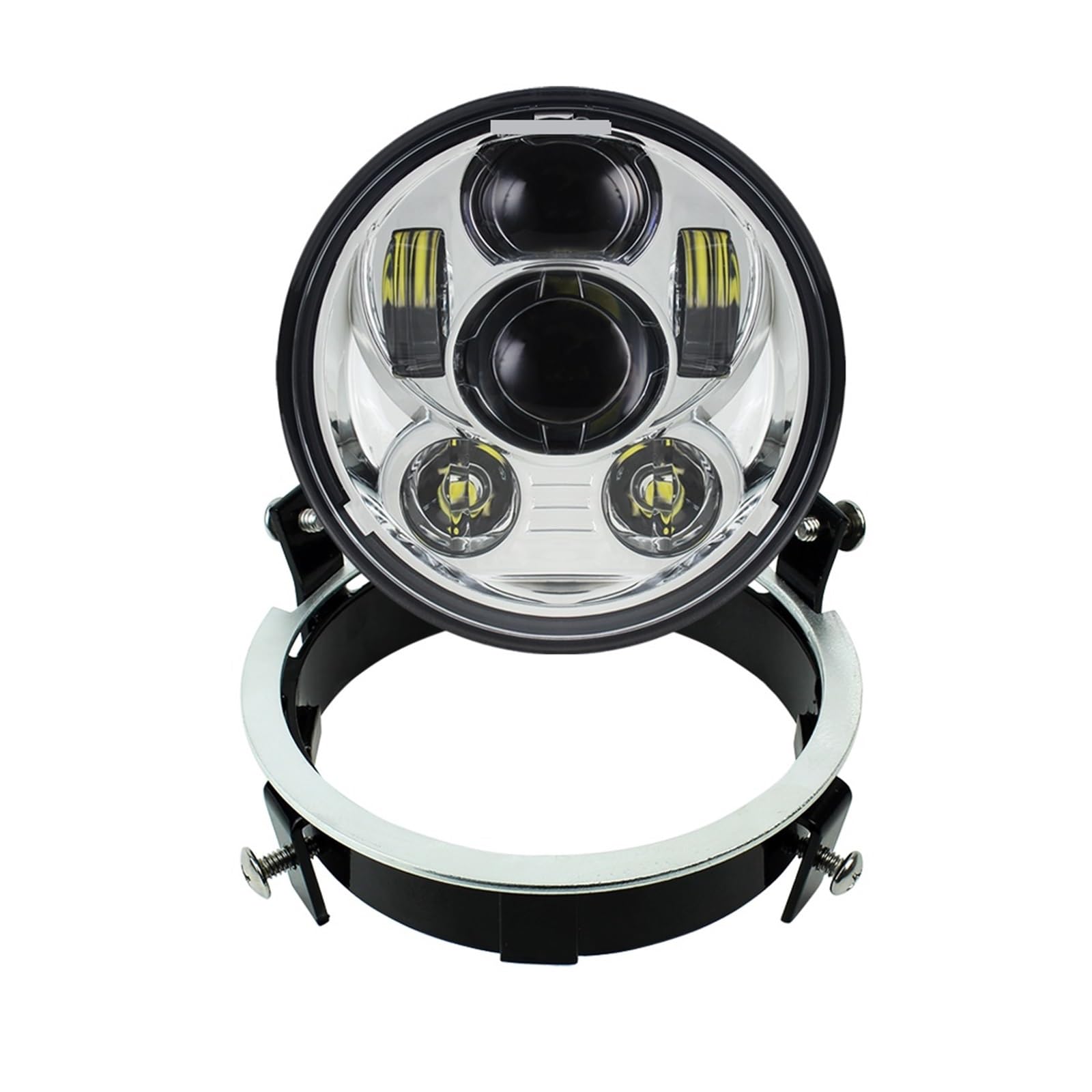 CJMPZKVRY LED-Motorradscheinwerfer mit Halterung, nur kompatibel mit VTX 1300 und 1800 F-Modell (Chrom mit Halterung) von CJMPZKVRY