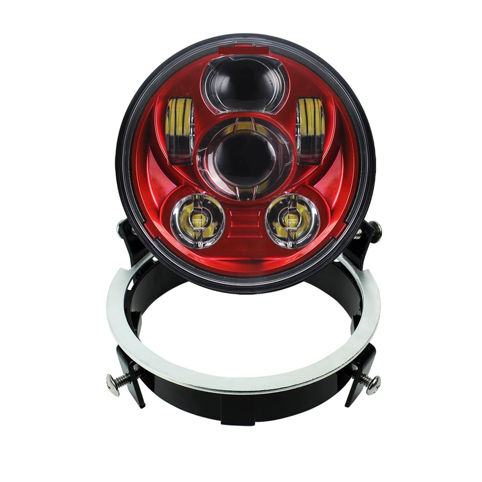 CJMPZKVRY LED-Motorradscheinwerfer mit Halterung, nur kompatibel mit VTX 1300 und 1800 F-Modell (rot mit Halterung) von CJMPZKVRY