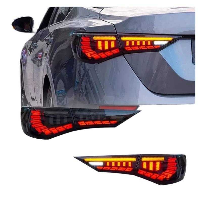 CJMPZKVRY LED-Rückleuchten kompatibel mit Nissan Sylphy/Sentra/Pulsar 2019 2020 2021 2022 sequentielle Blinker-Rückleuchten (Rot) von CJMPZKVRY