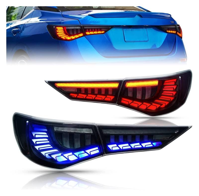 CJMPZKVRY LED-Rückleuchten kompatibel mit Nissan Sylphy/Sentra/Pulsar 2019 2020 2021 2022 sequentielle Blinker-Rückleuchten (Smoked) von CJMPZKVRY