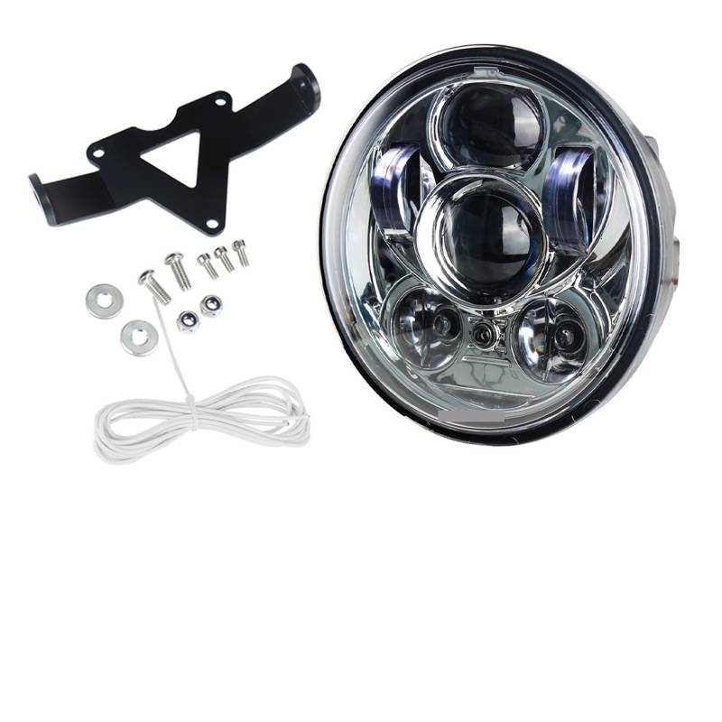 LED-Scheinwerfer, Fernlicht, Abblendlicht, Standlicht, kompatibel mit Yamaha, kompatibel mit Yamaha-Bolzen, kompatibel mit Raider, kompatibel mit Stryker SCR950, kompatibel mit Warrior (Chrom) von CJMPZKVRY