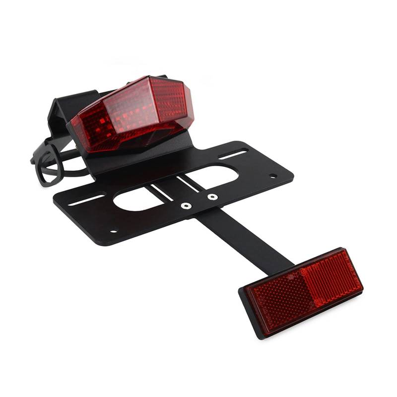 Motorcycle License Plate Holder Compatible With KAWASAKI KLX 230R 2020-2023 KLX230R Fender Eliminator LED Rear Tail Light Number Frame(Red) von CJMPZKVRY