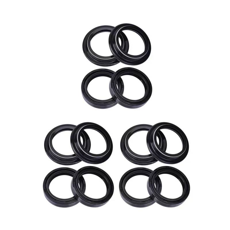 41x53x8 41 * 53 1200cc Motorrad Vorne Stoßdämpfer Gabel Dämpfer Öl Dichtung 41 53 Staub Abdeckung Lip for XB 1200 Scg 09 XB1200(6pcs seal 6pcs cover) von CJNQQJWS