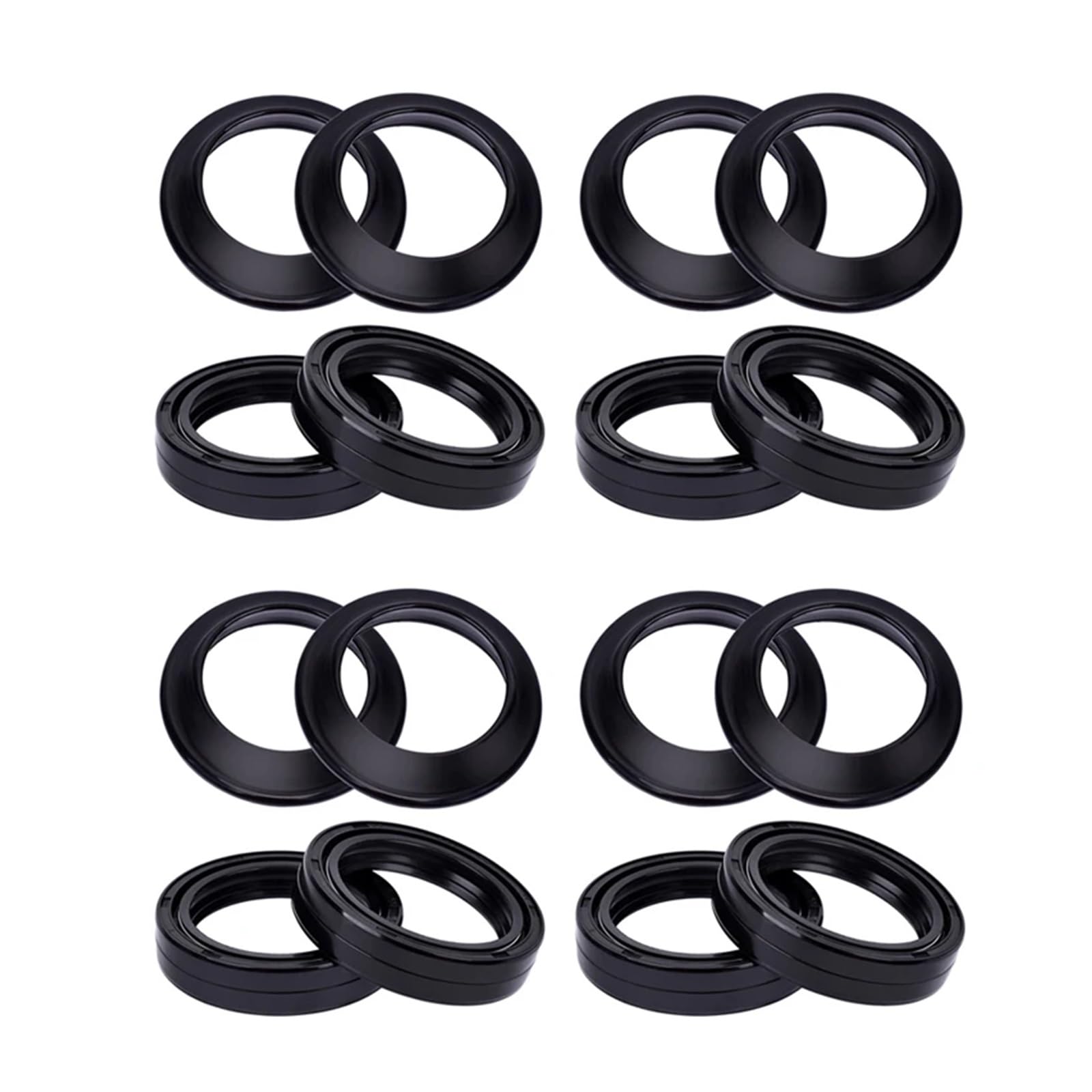 For Sportster Eisen XL883N Super Niedrigen XL883L Nach XL883C Roadster XL883R 39x52x11 Motorrad Gabel Dämpfer Öl Dichtung(8pcs seal 8pc cover) von CJNQQJWS