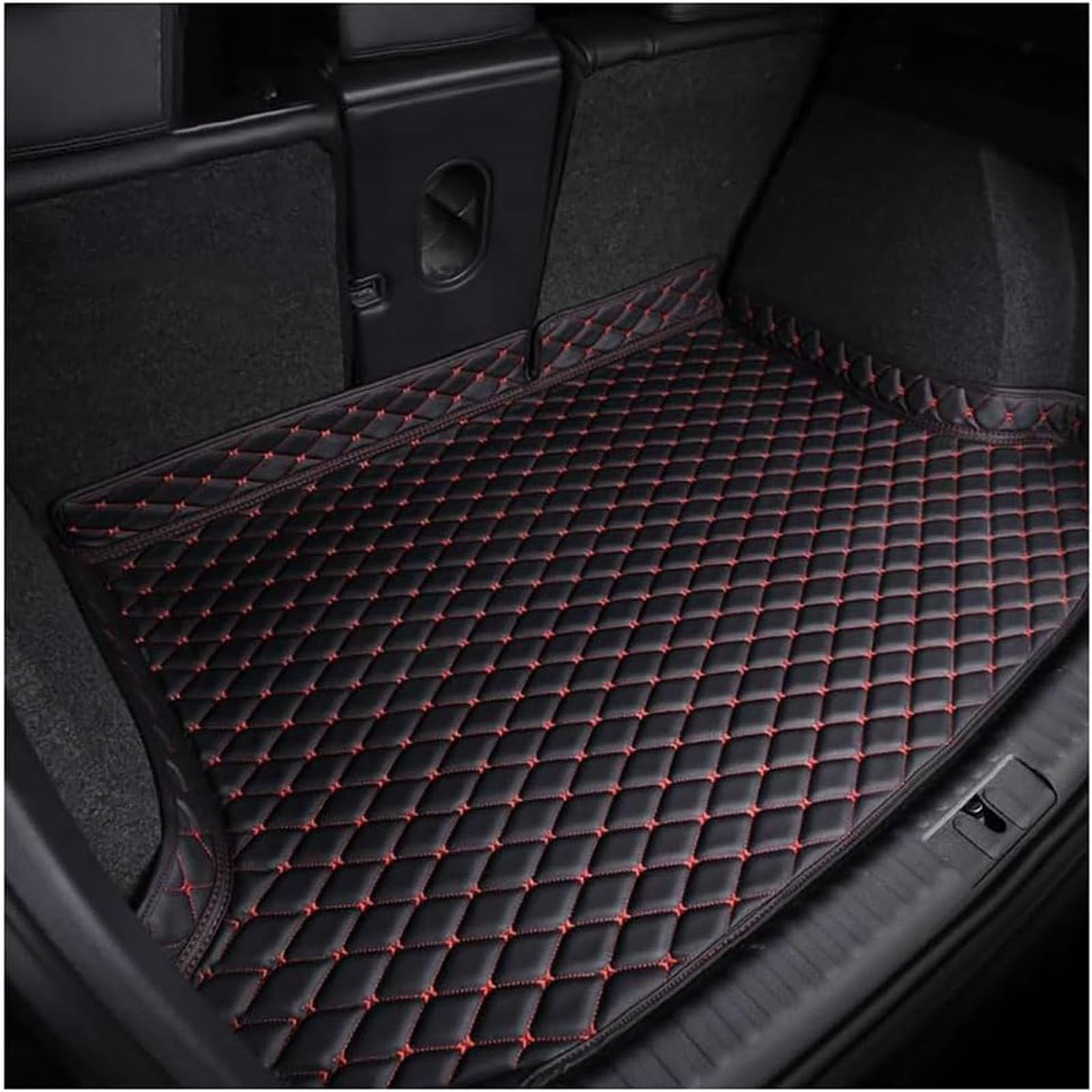 Auto Kofferraum Schutzmatte für BMW 2 Series travel 7 Seats 2014-2017, Passgenaue Antirutschmatte Auto Kofferraumwanne Antirutschmatte Schubladen,Black-red von CJYCJY