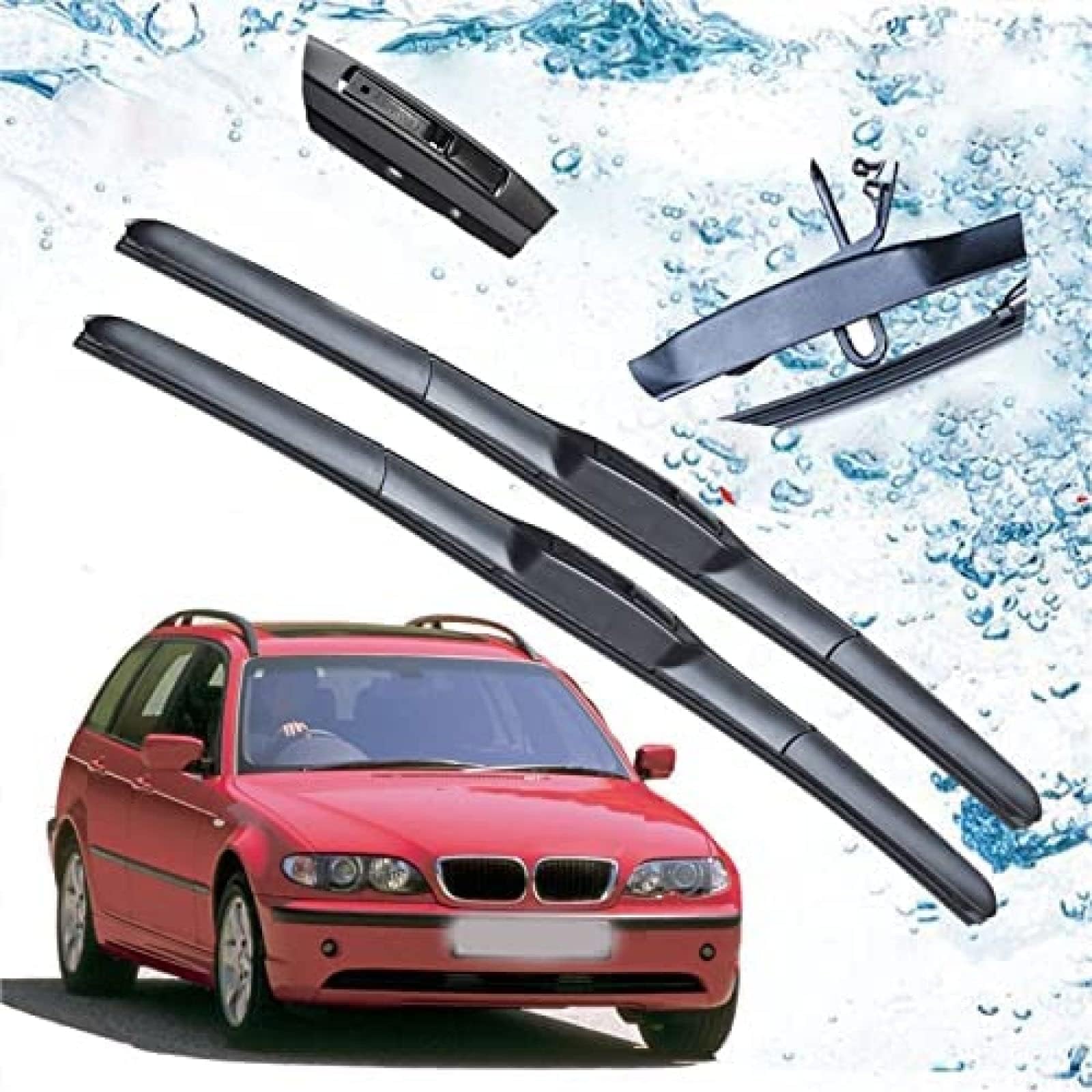 Scheibenwischer Ersatz Gummi für BMW 3er E46 Touring Estate 316 318 320 325 330 1998~2006,Ersatz-Scheibenwischer Frontscheibe von CJYCJY