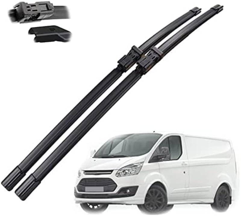 Scheibenwischer Ersatz Gummi für Ford Tourneo Transit Custom 2012 2013 2014 2015 2016 2017 30”+28”,Ersatz-Scheibenwischer Frontscheibe von CJYCJY