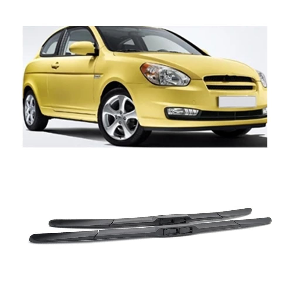 Scheibenwischer Ersatz Gummi für Hyundai Accent Verna MC 2005-2010 22"+16",Ersatz-Scheibenwischer Frontscheibe von CJYCJY