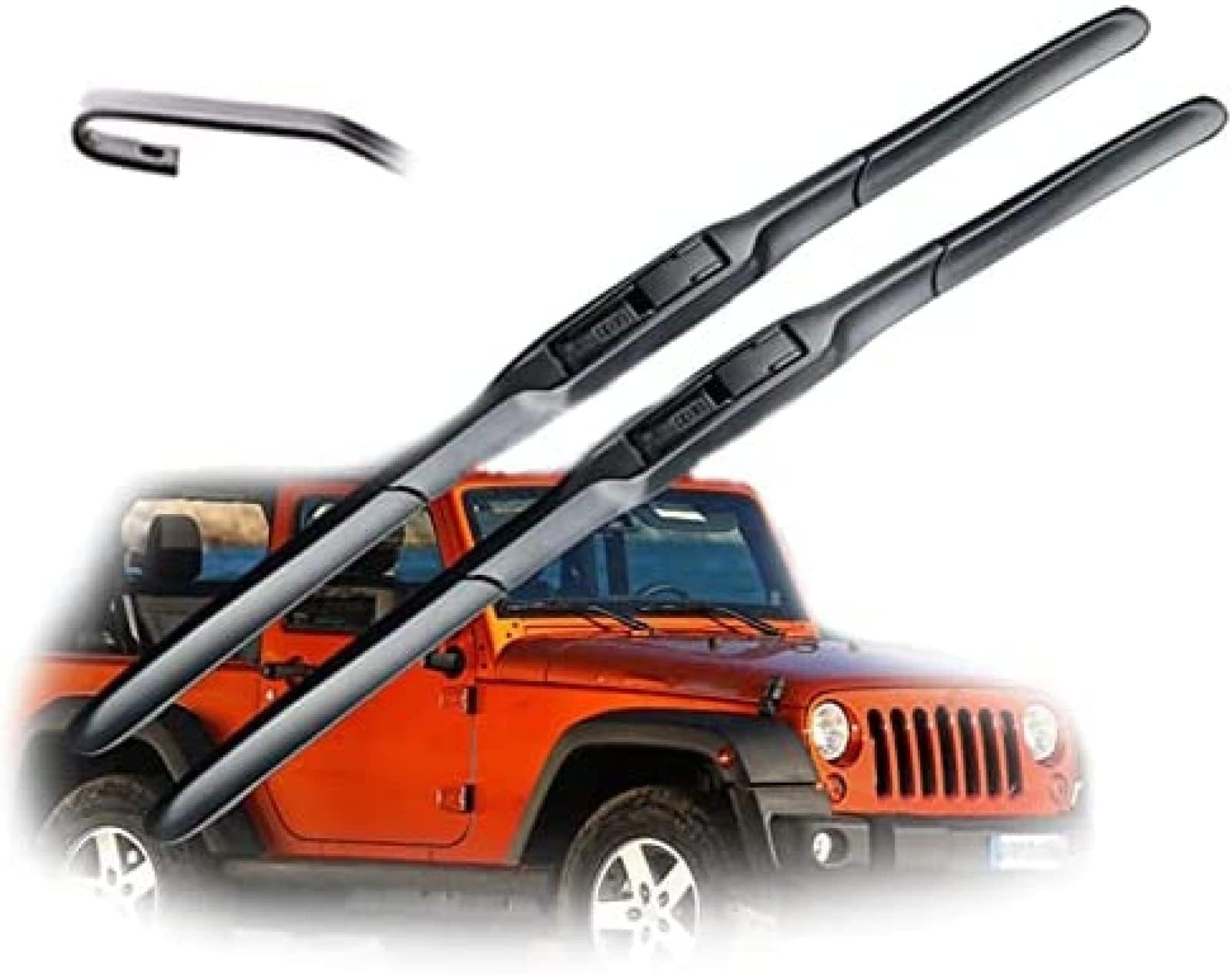 Scheibenwischer Ersatz Gummi für Jeep Wrangler JK 2007 2008 2009 2010 2011 2012 2013 2014 2015 2016 2017,Ersatz-Scheibenwischer Frontscheibe von CJYCJY