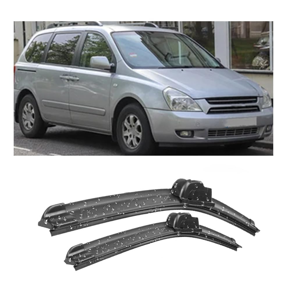 Scheibenwischer Ersatz Gummi für Kia Carnival VQ 2006-2013 26"+18",Ersatz-Scheibenwischer Frontscheibe von CJYCJY