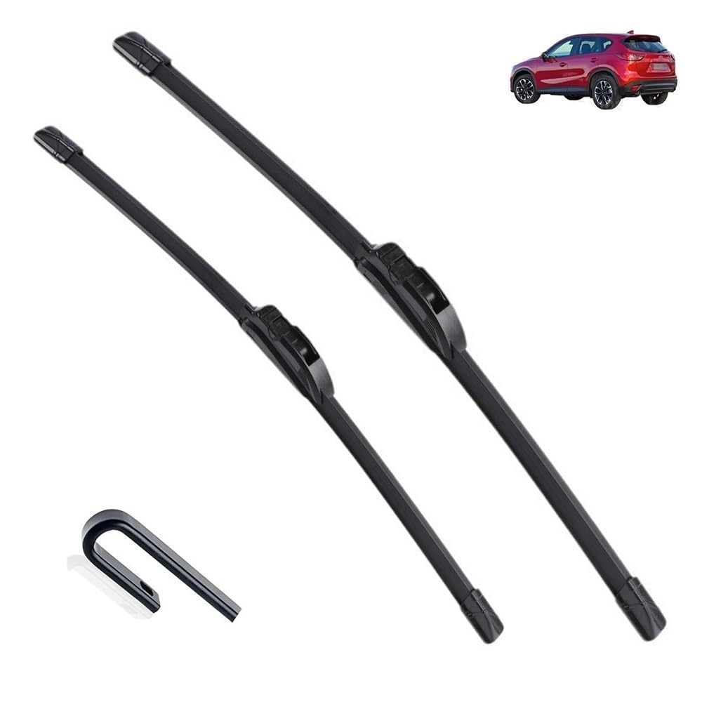 Scheibenwischer Ersatz Gummi für Mazda CX-5 CX5 KE 2012-2017 2013 2014 2015 2016 24"+18",Ersatz-Scheibenwischer Frontscheibe von CJYCJY