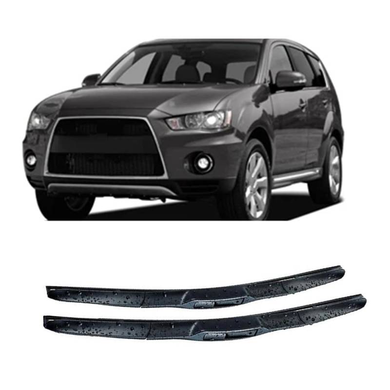 Scheibenwischer Ersatz Gummi für Mitsubishi Outlander MK2 2007-2012 24"+21",Ersatz-Scheibenwischer Frontscheibe von CJYCJY