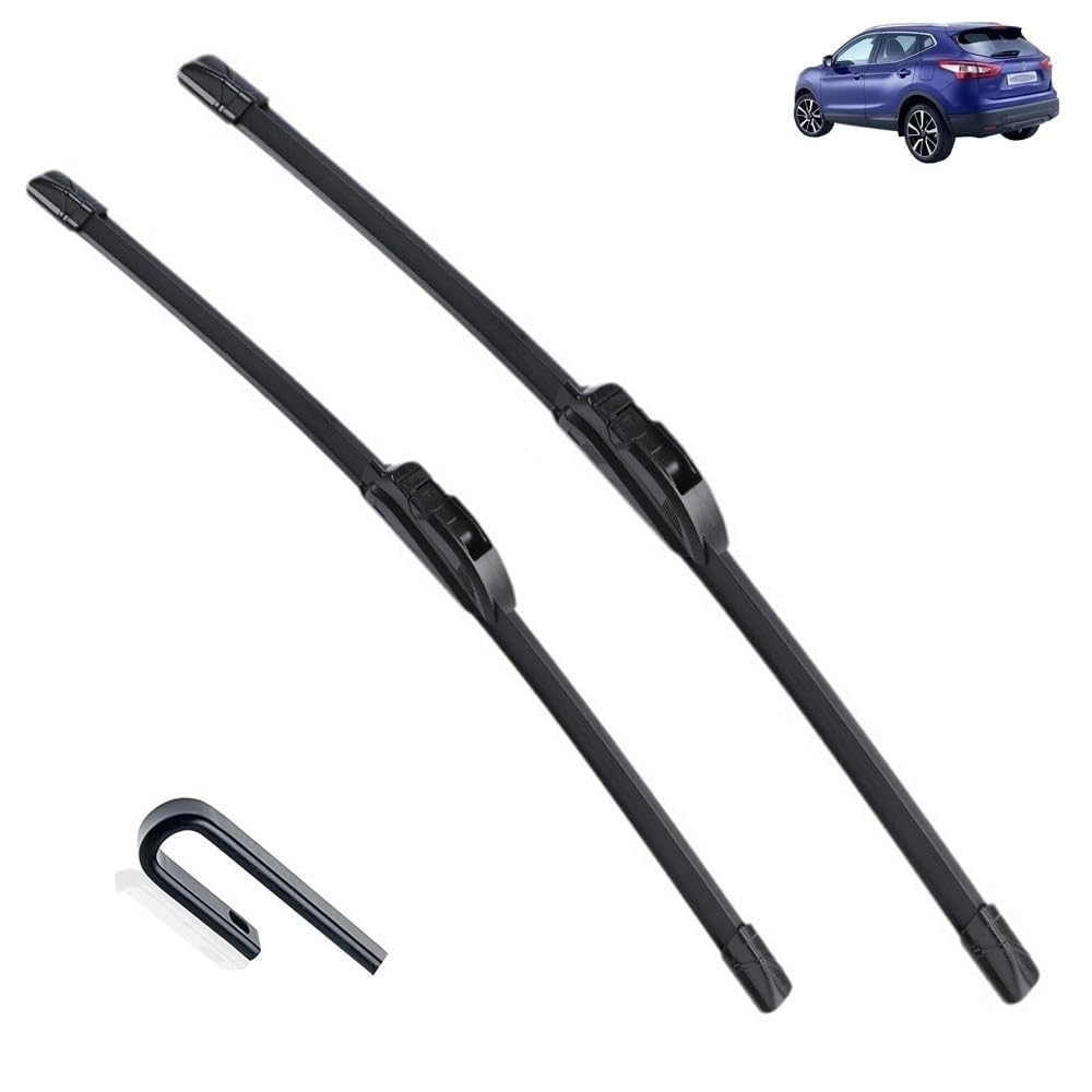 Scheibenwischer Ersatz Gummi für Nissan Qashqai J11 2013-2020 2014 2015 2016 26"+16",Ersatz-Scheibenwischer Frontscheibe von CJYCJY