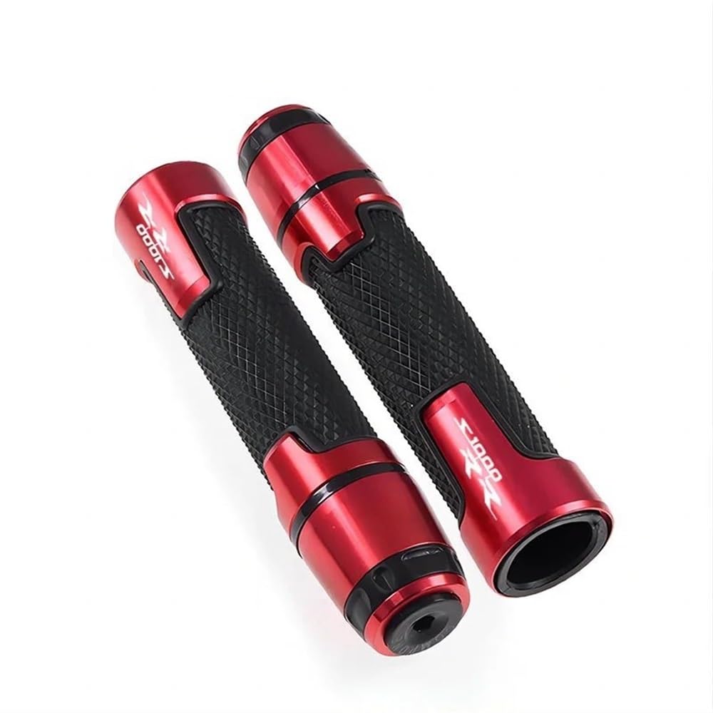 CKFDJRNAE Motorrad 7/8" 22mm Lenkergriffe Für B&MW S1000RR Motorrad CNC 7/8 "22mm Griff Grip Enden Lenker Griffe(Red) von CKFDJRNAE