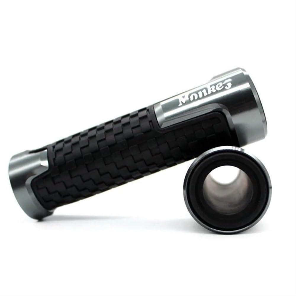 CKFDJRNAE Motorrad 7/8" 22mm Lenkergriffe Für H&ONDA Monkey 7/8'' 22mm Motorrad Knöpfe Anti-Skid Roller Griff Enden Griffe Bar(Titanium) von CKFDJRNAE