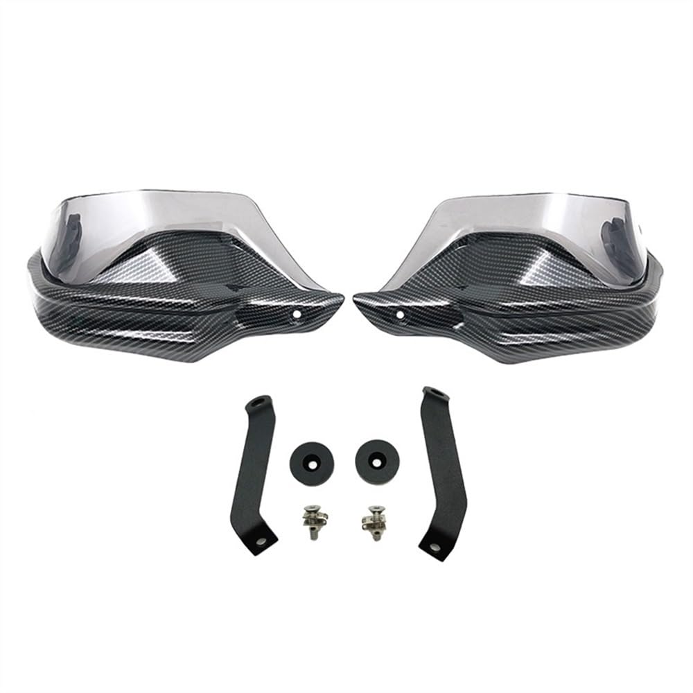 CKFDJRNAE Motorrad Handschützer Für H&ONDA NC750X DCT NC750S NC700X NC 750X2013-2023 Motorrad Carbon Handprotektoren Schild Guards Windschutzscheibe Hand Wind Schutz(Carbon-Black32) von CKFDJRNAE