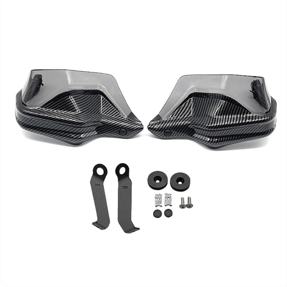 CKFDJRNAE Motorrad Handschützer Motorrad Lenker Handschutz Für H&ONDA Integra750 NC750D Integra 750 NC750 NC 750 D Schild Hand Schutzfolie Windschutzscheibe(Carbon Grey58) von CKFDJRNAE