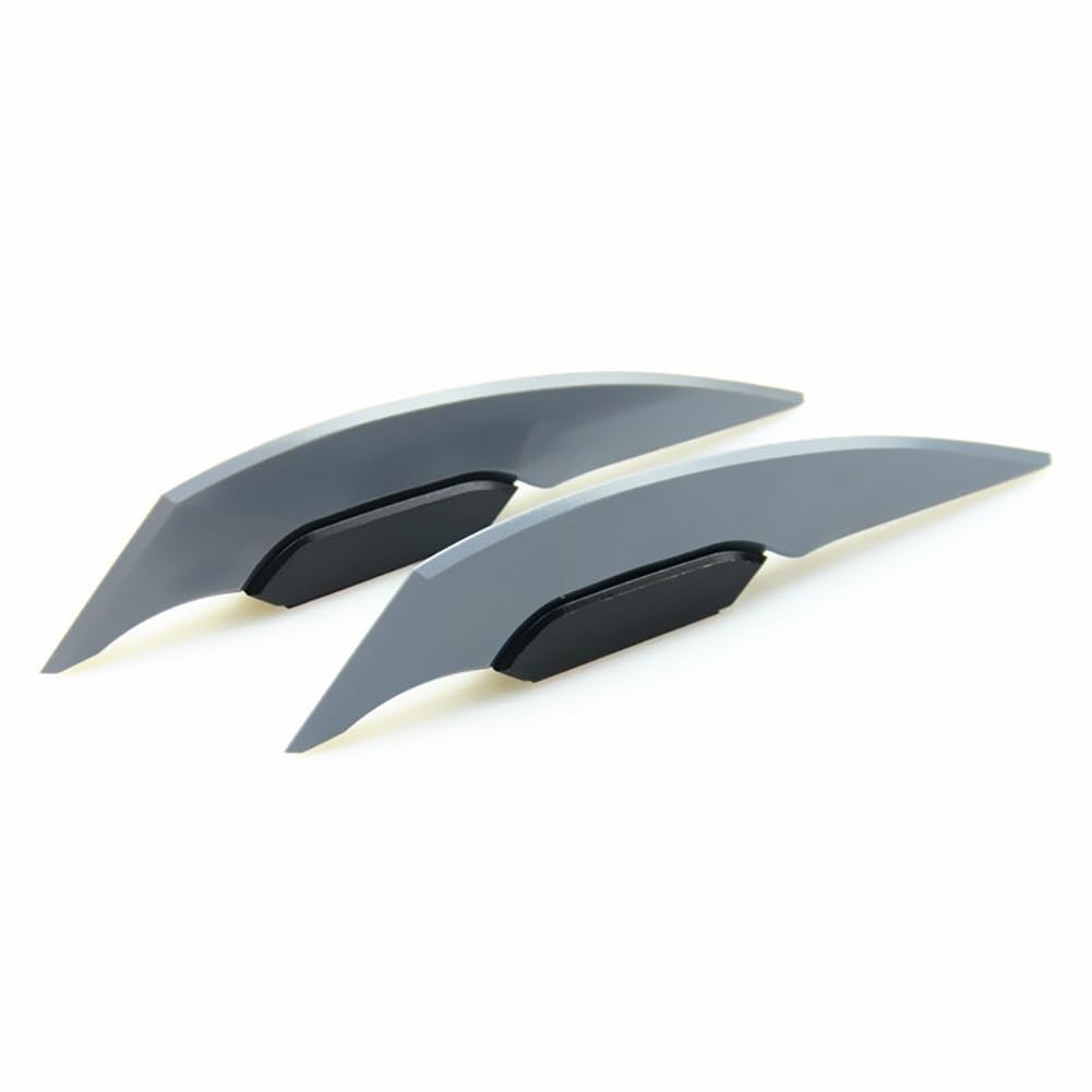 Motorrad Fixed Winglet 2 Stücke Universal Motorrad Winglet Aerodynamische Spoiler Flügel Seite Spoiler Aufkleber Dynamische Flügel Für Motorrad Roller Zubehör(Gray) von CKFDJRNAE