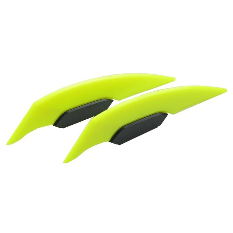 Motorrad Fixed Winglet 2 Stücke Universal Motorrad Winglet Aerodynamische Spoiler Flügel Seite Spoiler Aufkleber Dynamische Flügel Für Motorrad Roller Zubehör(Light yellow) von CKFDJRNAE