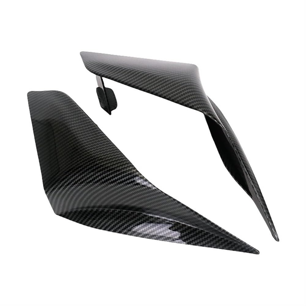 Motorrad Fixed Winglet Motorrad Flügel Vorne Aerodynamische Spoiler Winglet Für ZX-25R ZX-4R ZX-4RR 2019-2024(ABS Carbon) von CKFDJRNAE